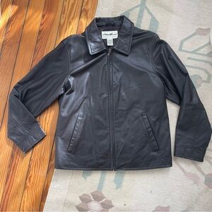 Brown Leather Moto Jacket